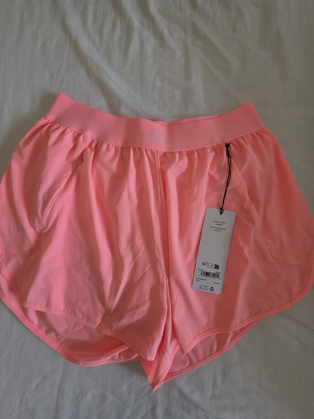 ALO Yoga Bubblegum Pink Match Point Shorts